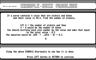 Algebra I - Verbal Problems atari screenshot